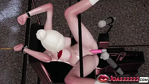 Beck sikiş makinesi 3D animasyon - klitoris vibratör, çifte penetrasyon dildo anal boncuklar, sansürsüz hentai'de fışkırtma