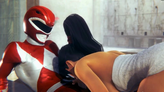 POWER RANGER GÜZEL KADıNLA SIKIŞIYOR