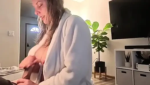 Early Morning Orgasm Big Tits Bouncing on Cock