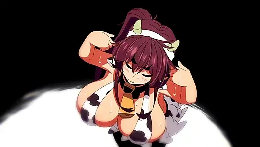 Bir kovboy kız iki yaşlı adama karşı! Shiawase Nara Niku Wo Morou! (Hentai pornosu, hentai tüm seks sahneleri)