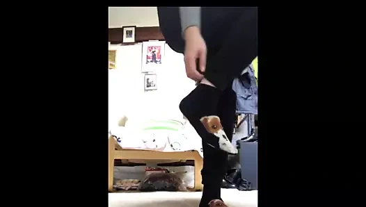 Japon bayan çorapları kaldır ve tatlı ayaklar