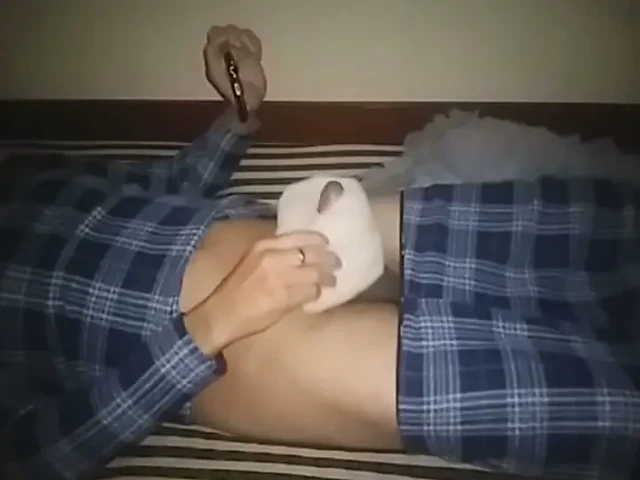 Jacking off while watching a video of my girlfriend.