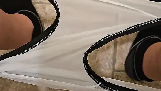 Kotex overnite pad ile kadınsı toz sheer külot içine yerleşim