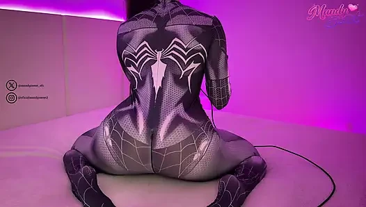Asmr yoğun rehberli elle muamele yalama kulaklar cosplay örümcek kız
