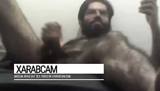 Libyalı Müslüman sakallı Arap büyük zaman mastürbasyon yapıyor - Arap gay