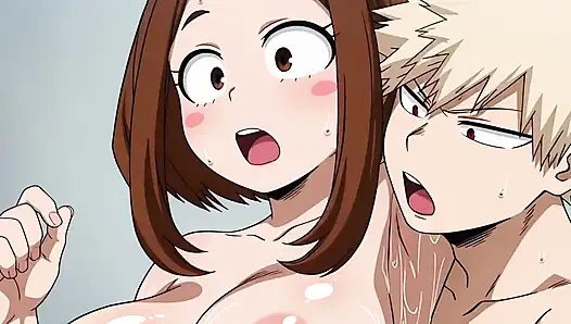 Katsuki x Ochako (MHA) generated by AI