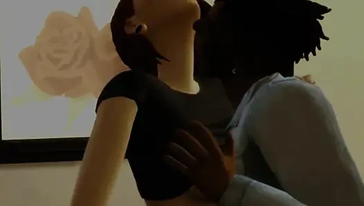 Sahibe arkadaşının kocasını deniyor ve ona yarağını götten veriyor.