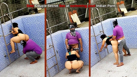 Hintli çiftin yüzme havuzunda gizli seksi - Hint pornosu