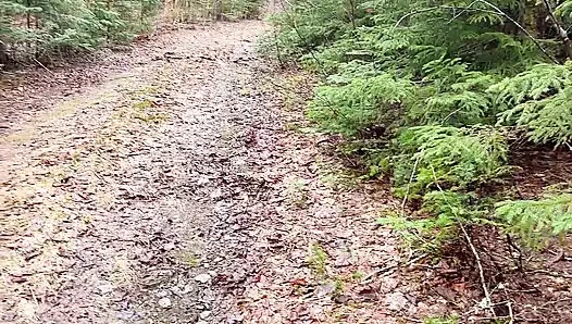 pussy pissing  water on the rock