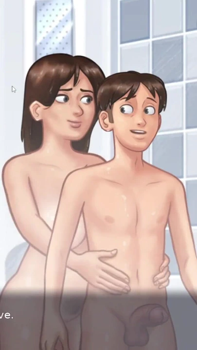 Pc oyunu ateşli orta yaşlı seksi kadın mastürbasyon ve duş | Klip 2