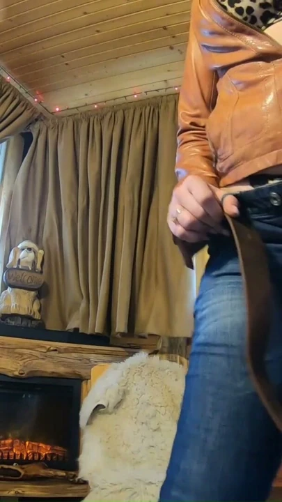 Cabin Striptease - Leather Belt, Jeans & Slow Teasing (Part 2) | Clip 3