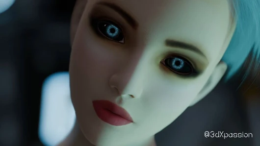 Nexus-3 Kryon arka kapı. Bilim kurgu koridorunda kadın android ile en iyi seks