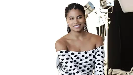 Seksi elbiseli Zazie beetz röportajı