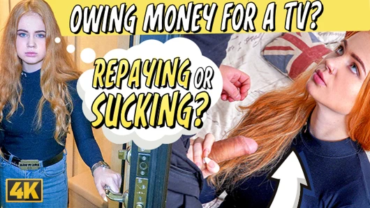 Borç4k. güzel civciv gül vahşi büyük bir televizyon satın alır ama ödeyemez