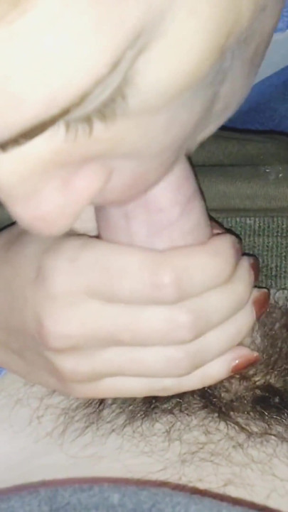 Bus driver fucked hairy pussy girl while nobody has been at the bus and gave her dick to suck