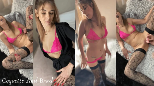 Coquette And Brad - Surprise for My Explosive Orgasm - Cunnilingus, Finger & Vibrator