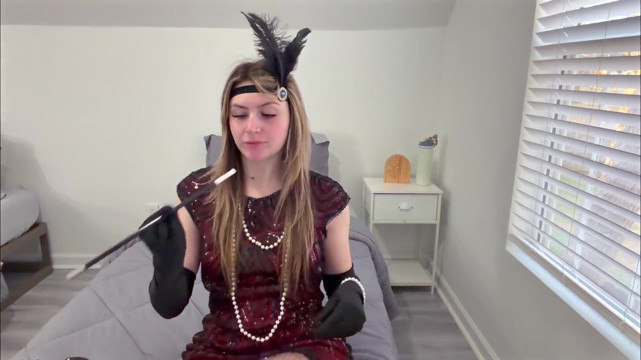 London Evans' Roaring '20s Self-bondage Seduction 4K POV Captive Fantasy Awaits!