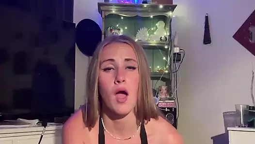 April Sparx using Lovense trying not to cause a fuss