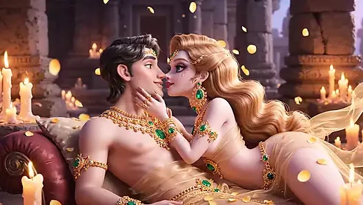 Intense Close-Up Kissing Desi Couple - Gold Jewelry Wali Sexy Indian Girl Aur Muscular Boy Ki Full Passion