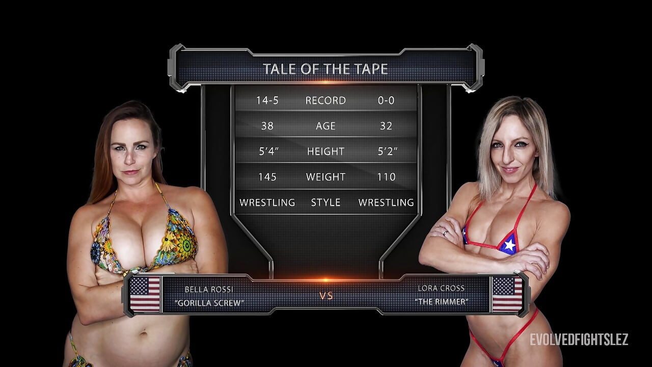 Bella rossi vs lora çapraz - lezbiyen seks dövüşü