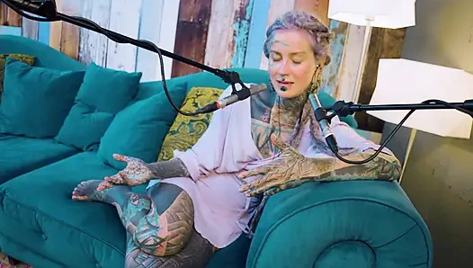 I talk about A - authentic - ASMR - Podcast - Talking - tattoo girl model goth punk dreadlocks