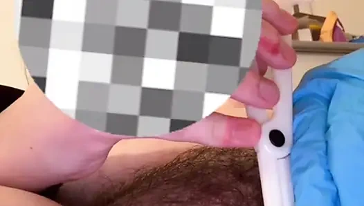 Piercing my pussy for daddy