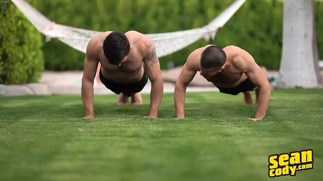 Dışarıda sikişen josh ve phillip ile içeride nicky ile manny arasında bir sürü lanet şey oluyor - sean cody
