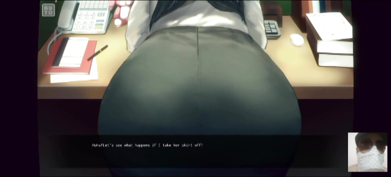 Office girl in skirt ignores me as I fuck her while she works!