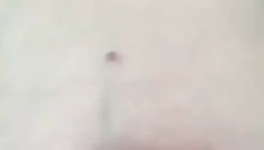 My wife jerks off her hairy pussy in the shower