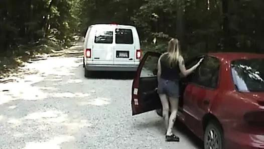 Dik sarışın berbat çük açık havada