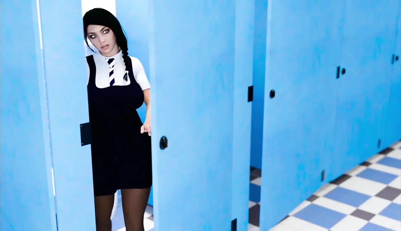 Must See: Sexy Plus School Girl Showing Boobs Cleavage And Pussy To Cleaner Guy In Toilet (4K Ultra) - Austria Special