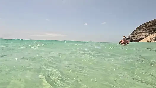 Naked Paradise -Underwater play with naked girl
