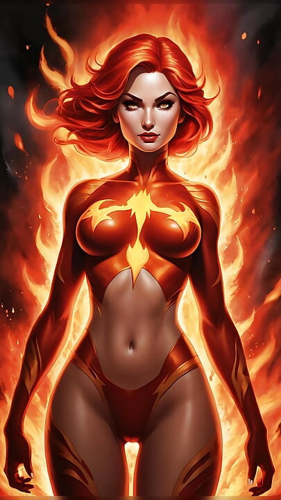 Çıplak magma phoenix lava aura slayt gösterisi
