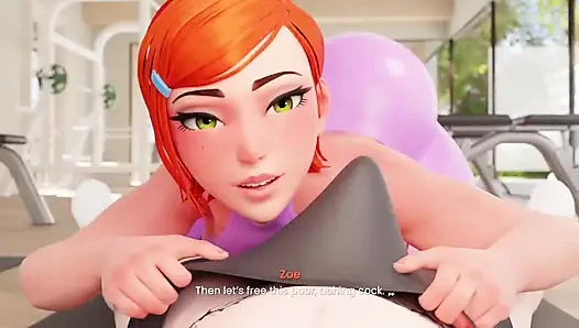 Zoe makes Eden fuck her big ass during workout
