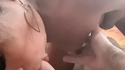 Asian Thai Milf blowjob and cum swallow