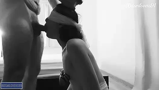 Sansürsüz bdsm hakimiyetinde ağzına boşalıyor