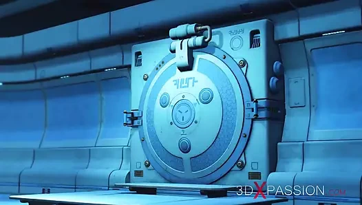 Bilim kurgu askeri laboratuvarda büyük memeli ateşli bir kadınla sert sikişiyor