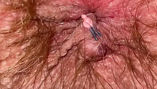 Aşırı yakın çekim büyük klitoris vajina göt deliği ağzı dev fetiş videosu kıllı vücut!