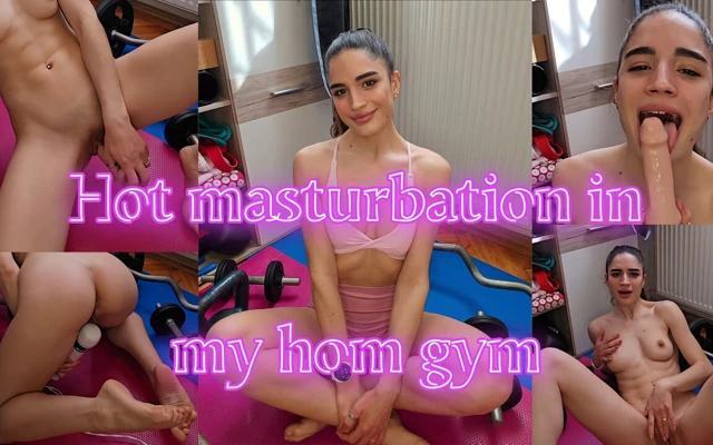 Evdeki spor salonumda sıcak mastürbasyon