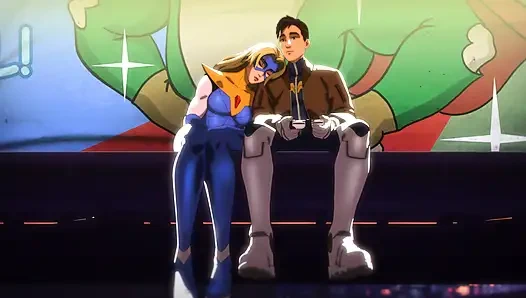 Güzel sarışın orta yaşlı seksi kadınla Hollywood sokaklarında ateşli gece seksi (özel çizgi film seksi)