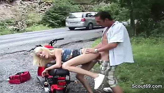 Czech Teen Seduce Fake Porn Casting outdoor by 2 german boys