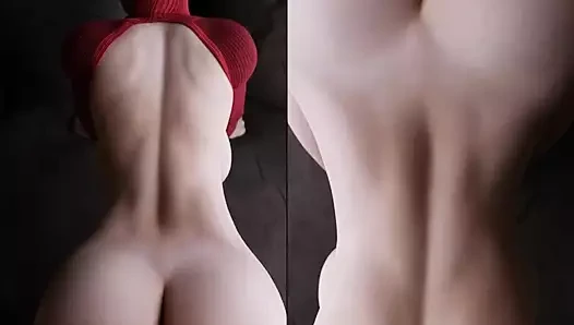 Kedi delme içinde köpek için mavi saçlı kız