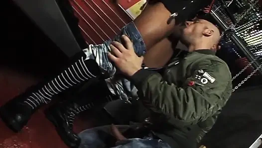 Punition in the backroom with muscles boy Latino