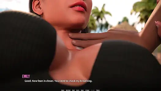 Dominos plajı 17: emily ve john'un plajda ağızdan ağza uygulaması