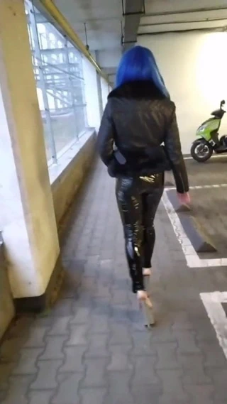 Parlak lateks deri pvc vinil kauçuk pantolon tayt