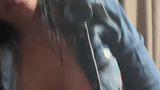 Denim Deepthroat, Gagging and Spit Play. Double Cum Swallow