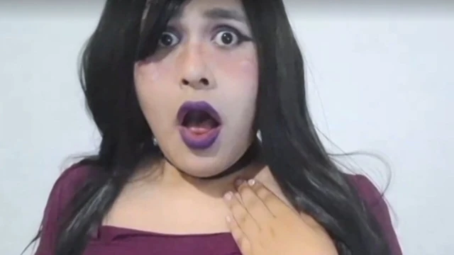 Cute Goth Trans Girl Making Ahegao and Licking her Breast Milk After Lactating her Tits with Milking Machine