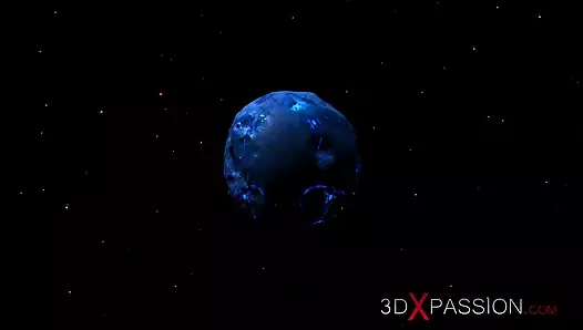 Azgın zenci kız exoplanet'deki ana kampta seks androidi tarafından sert sikiliyor