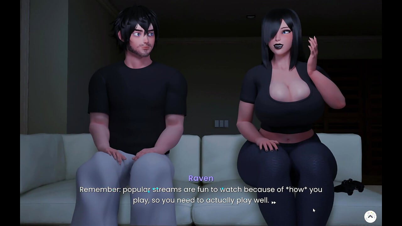 Mansion Days TABOO Hentai Game Ep.11 GAMER GIRL suck my GIANT COCK while training for STREAMING !