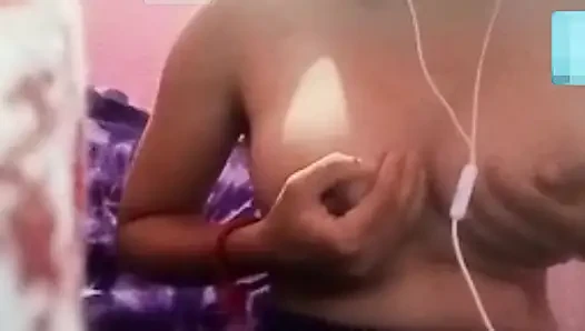 Wife Fingering Creamy pussy with  calling !!  part 1